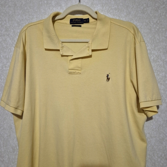 Polo by Ralph Lauren Men's Yellow Polo Shirt..SIZE:L - Picture 4 of 14